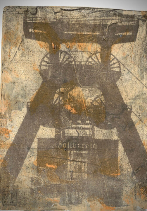 Geldruck der Zeche Zollverein im Retro-Stil