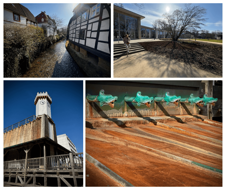 Bad Salzuflen: Kurstadt in NRW mit Gradierwerken, historischen Fachwerkhäusern und einem modernen Kurpark. Die salzhaltige Luft an den Gradierwerken fördert die Gesundheit, während Solequellen und Thermalbäder für Entspannung sorgen. Ein ideales Reiseziel für Wellnessurlaub, Erholung und Fachwerk-Romantik in Deutschland.