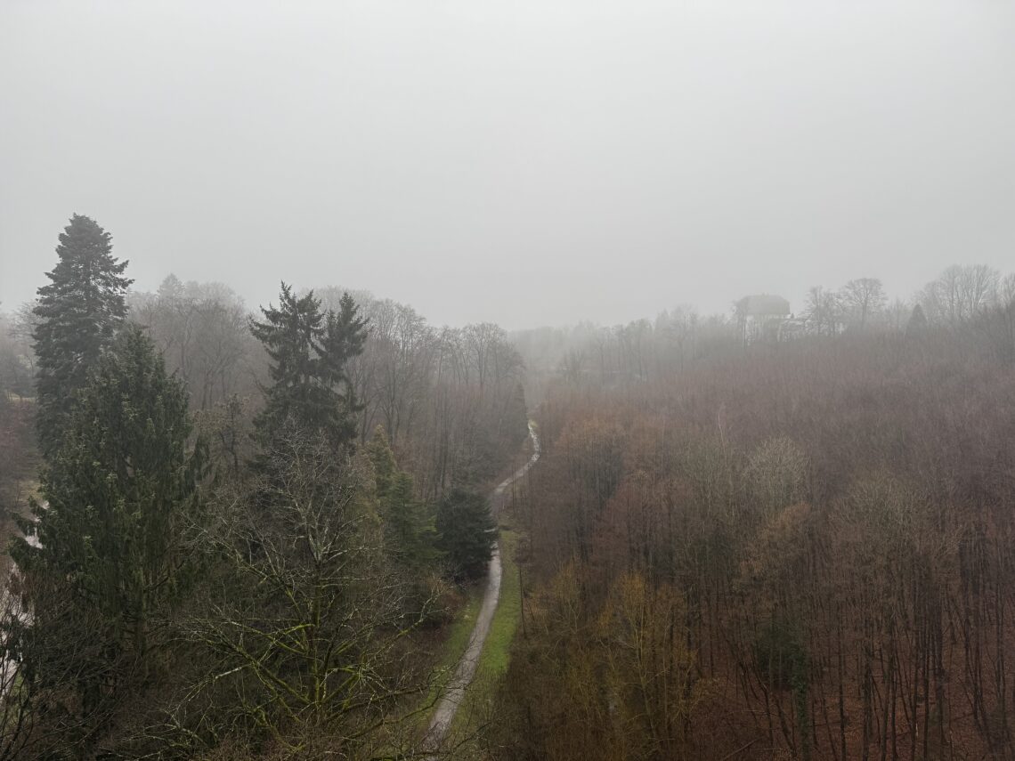 Blick von der Saubrücke in Velbert über das Rinderbachtal